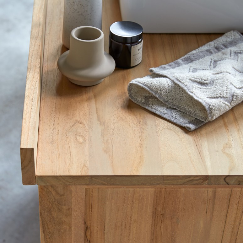 Coline - Mobile contenitore in teak massello 95 cm