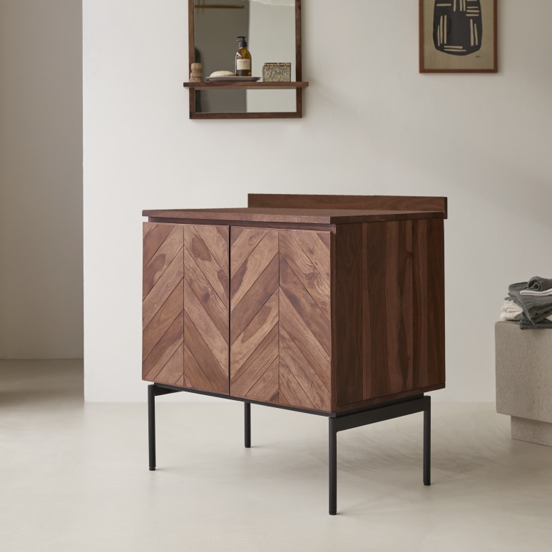 Ismaël - Mobile contenitore in palissandro massello 80 cm