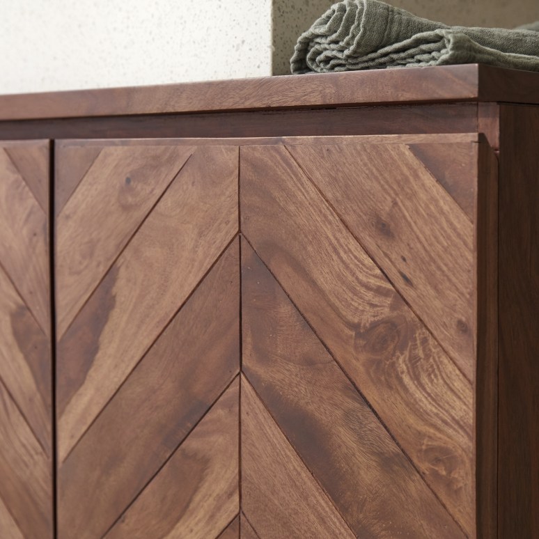 Ismaël - Solid sheesham wood storage unit 80 cm