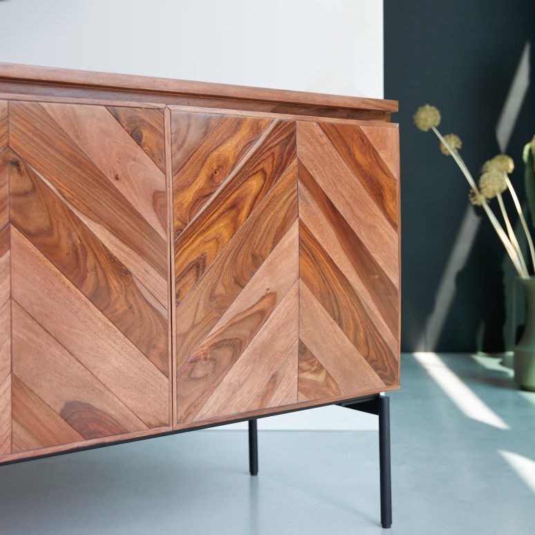 Ismaël - Meuble de rangement en palissandre 155 cm