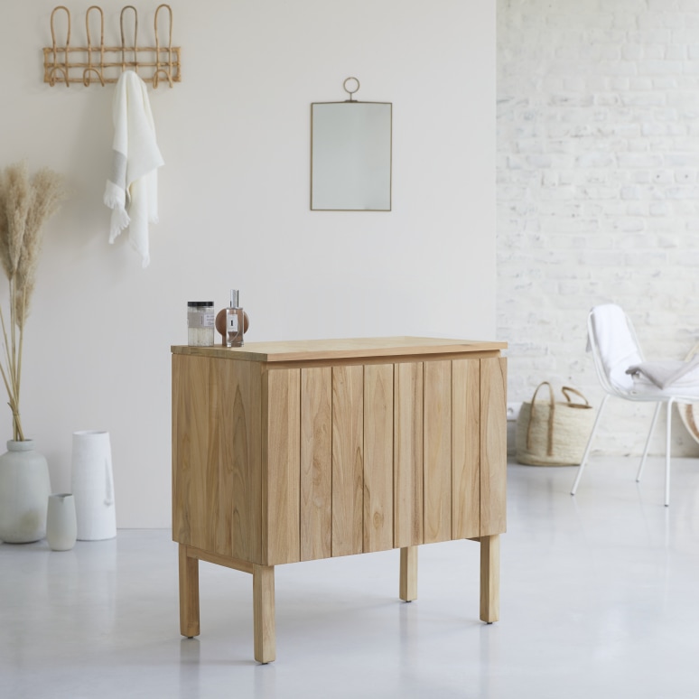 Jill - Mobile contenitore in teak massello 80 cm