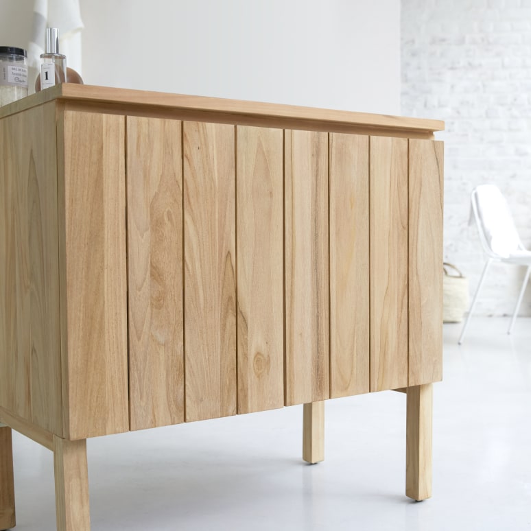 Jill - Mobile contenitore in teak massello 80 cm