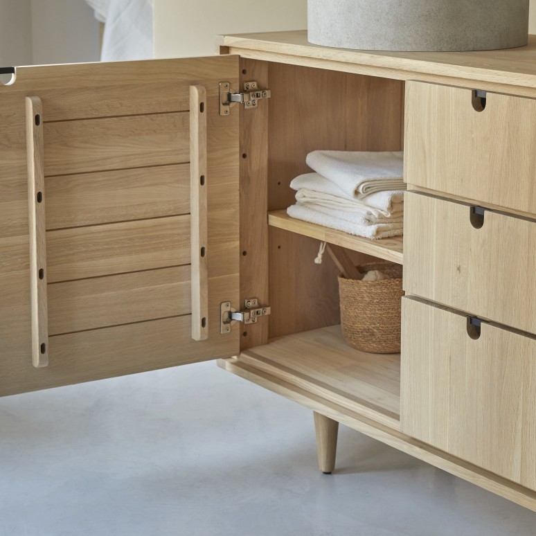 Jonàk - Mobile contenitore in rovere massello 145 cm