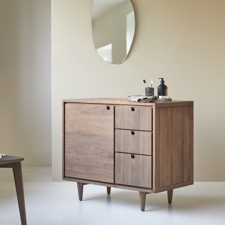 Jonàk - Solid walnut storage unit 95 cm