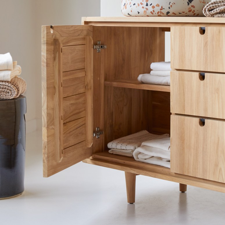 Jonàk - Solid teak storage unit 145 cm