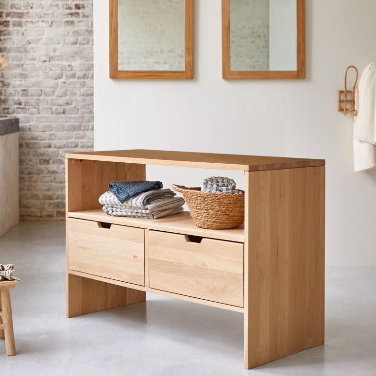Kwarto - Solid oak storage unit 110 cm