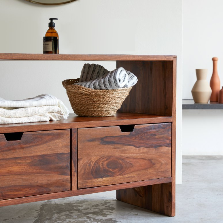 Kwarto - Solid sheesham wood storage unit 110 cm