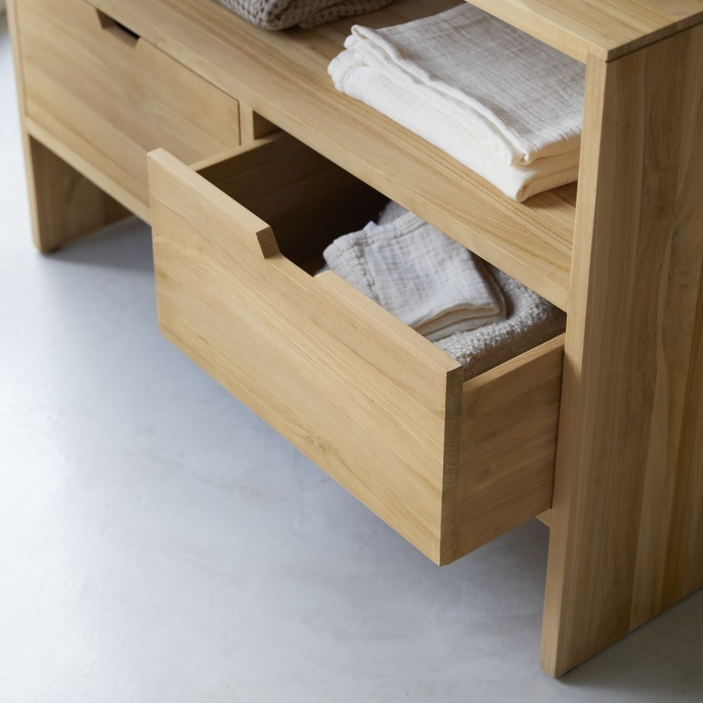 Kwarto - Solid teak storage unit 110 cm