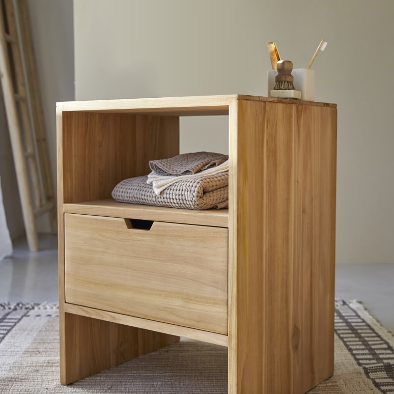 Kwarto - Mobile contenitore in teak massello 60 cm