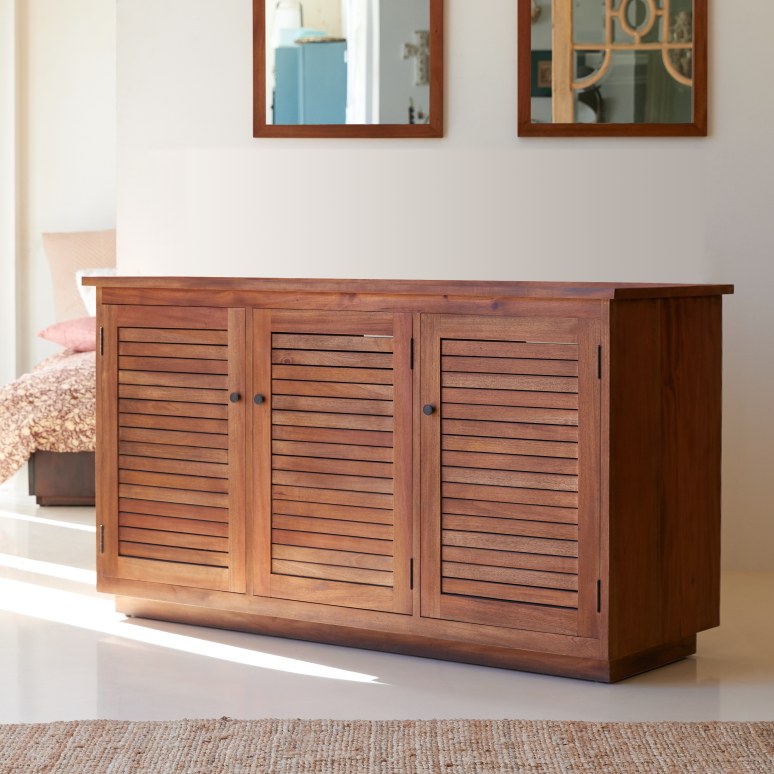 Loggia - Mobile contenitore in acacia massello 130 cm