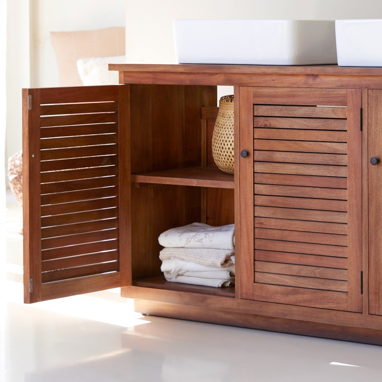 Loggia - Meuble de rangement en acacia massif 130 cm