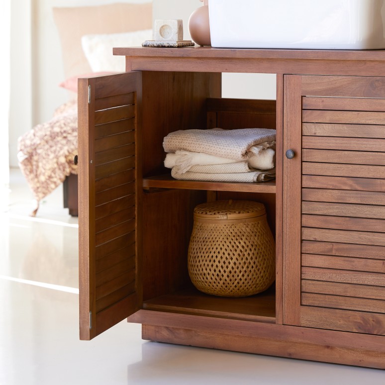 Loggia - Meuble de rangement en acacia massif 90 cm