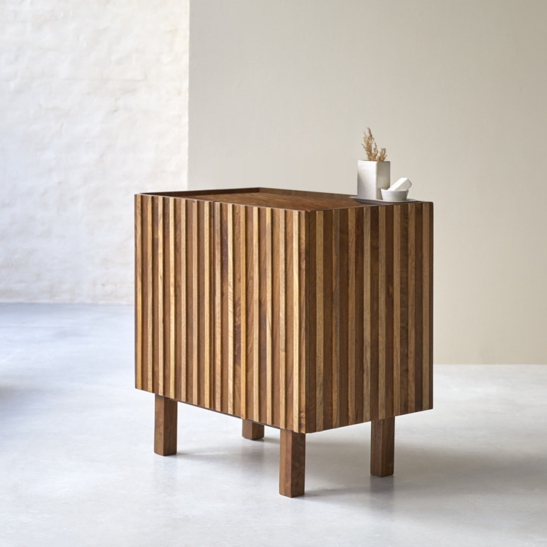 Milo - Storage unit in mango wood 80 cm