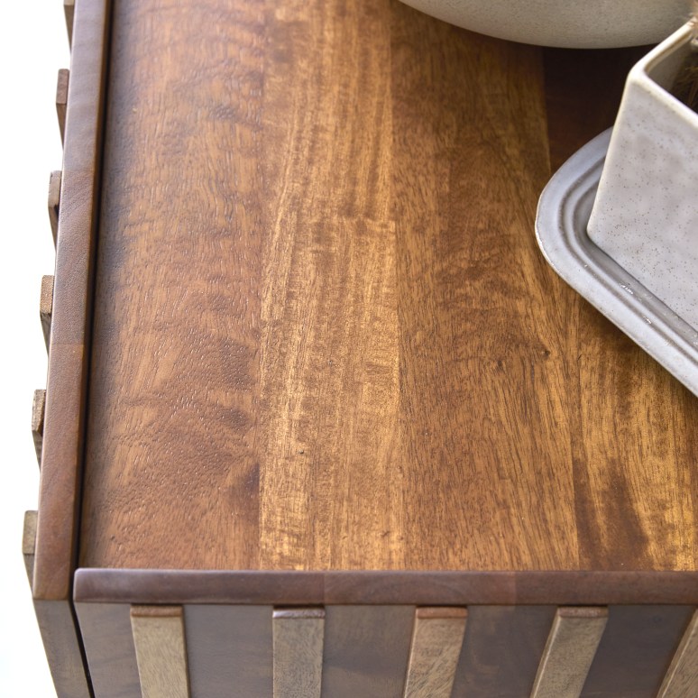 Milo - Mueble de almacenaje de madera de mango 80 cm