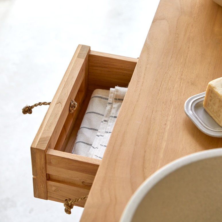 Minimalys - Meuble de rangement en teck massif 145 cm