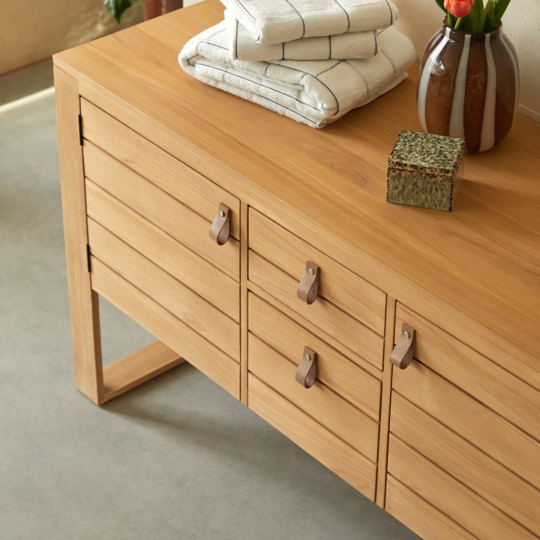 Minimalys - Opbergmeubel in massief teak 145 cm
