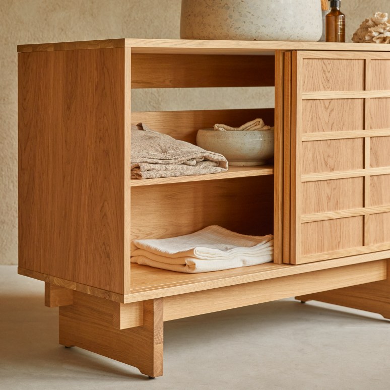 Miu - Oak storage unit 115 cm