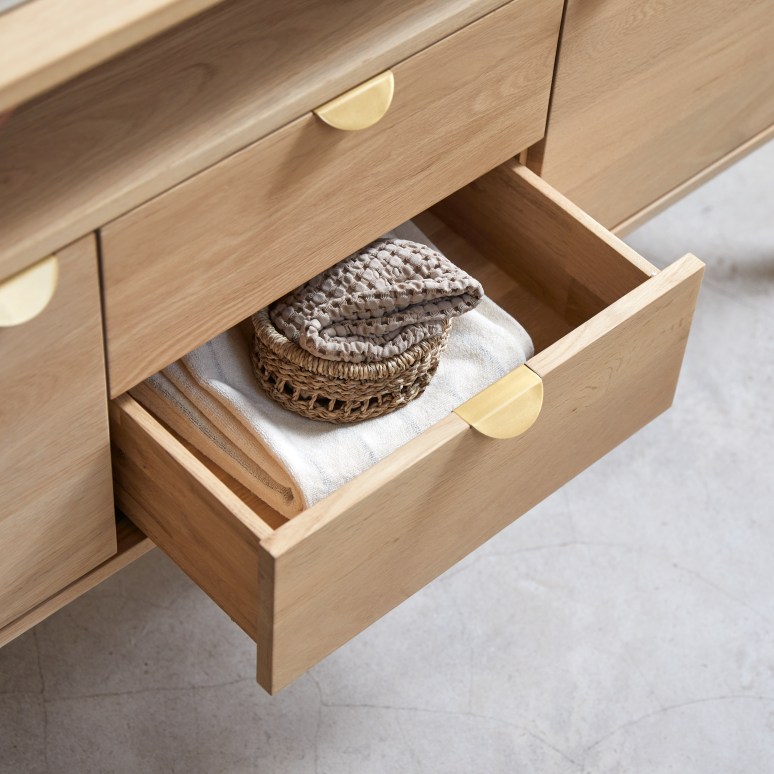 Pola - Solid oak storage unit 140 cm