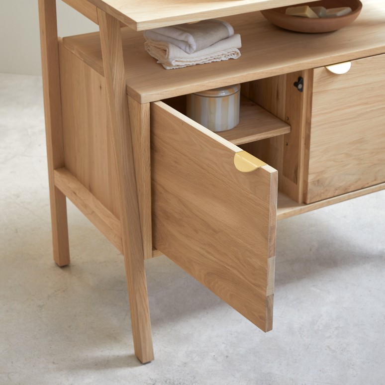 Pola - Solid oak storage unit 90 cm