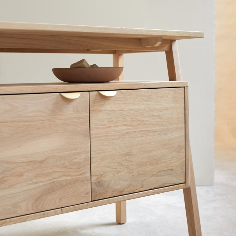 Pola - Meuble de rangement en chêne massif 90 cm