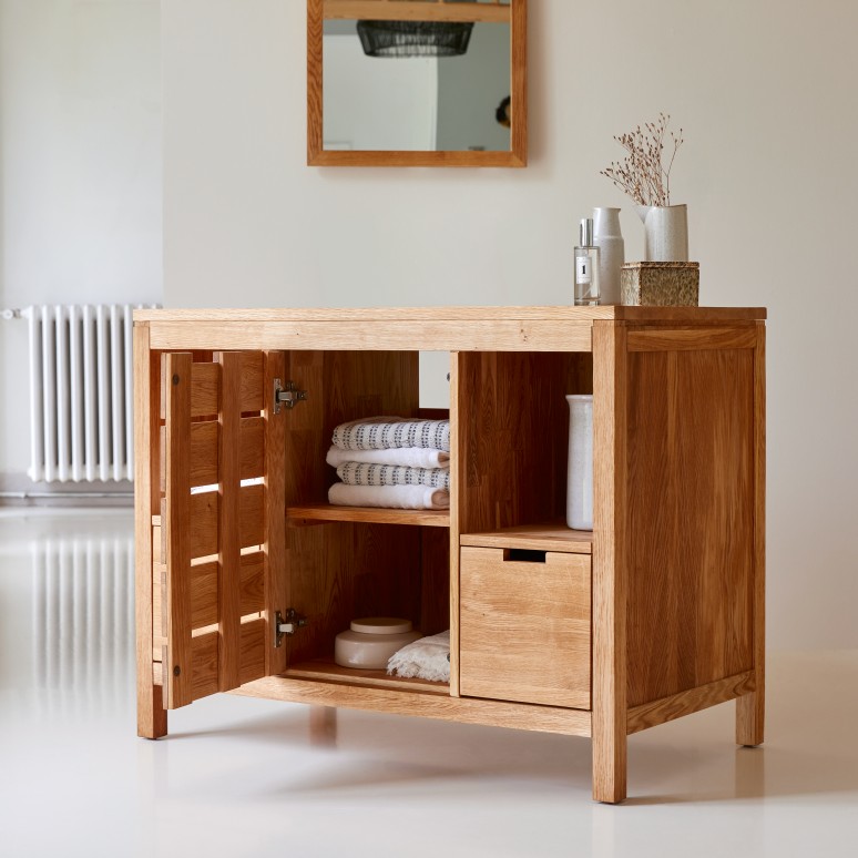 Serena - Opbergmeubel in massief eikenhout 100 cm