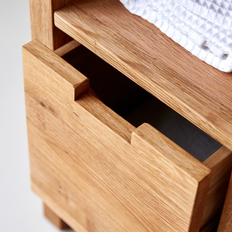 Serena - Mueble de almacenaje de roble macizo 100 cm