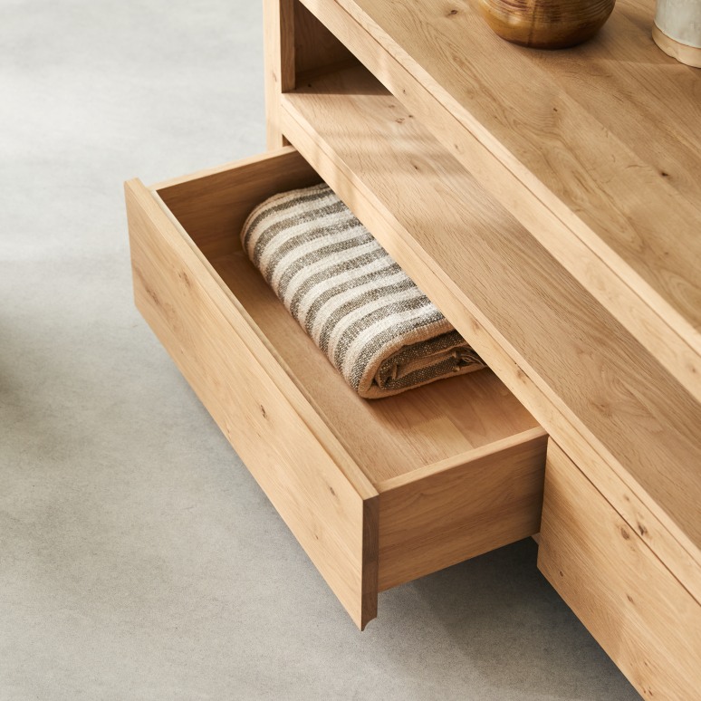 Anoa - Solid oak TV unit 140 cm