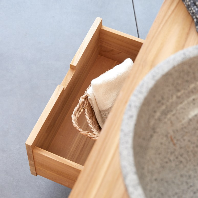 Serena - Meuble de rangement en teck massif 165 cm