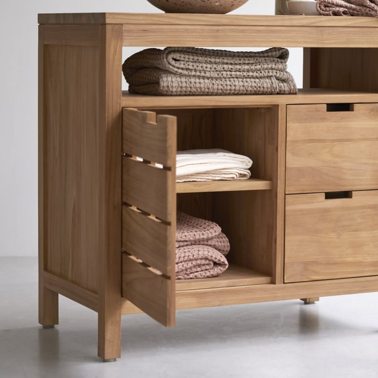 Serena - Opbergmeubel in massief teak 80 cm