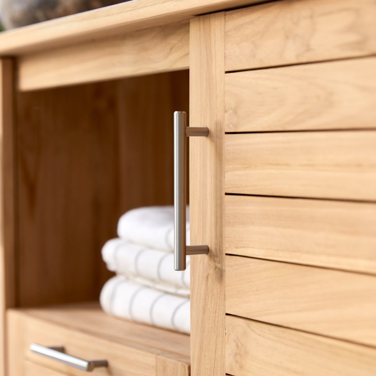 Soho - Mobile contenitore in teak massello 125 cm