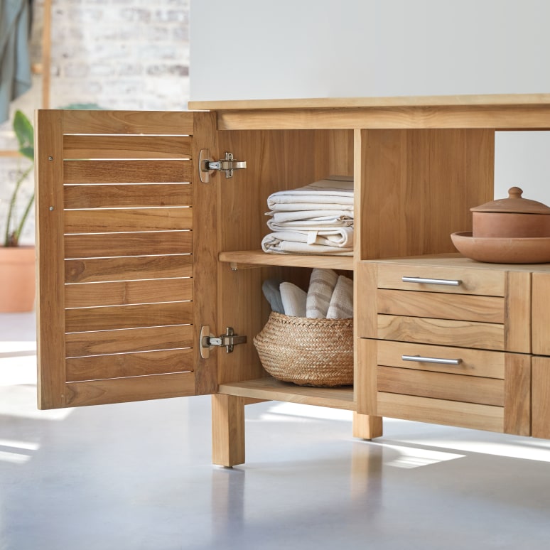 Soho - Solid teak storage unit 165 cm