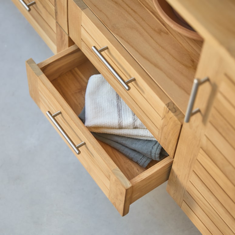 Soho - Mueble de almacenaje de teca maciza 165 cm