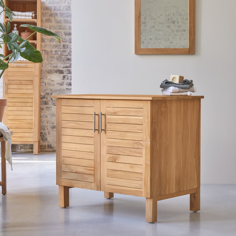 Soho - Solid teak storage unit 85 cm