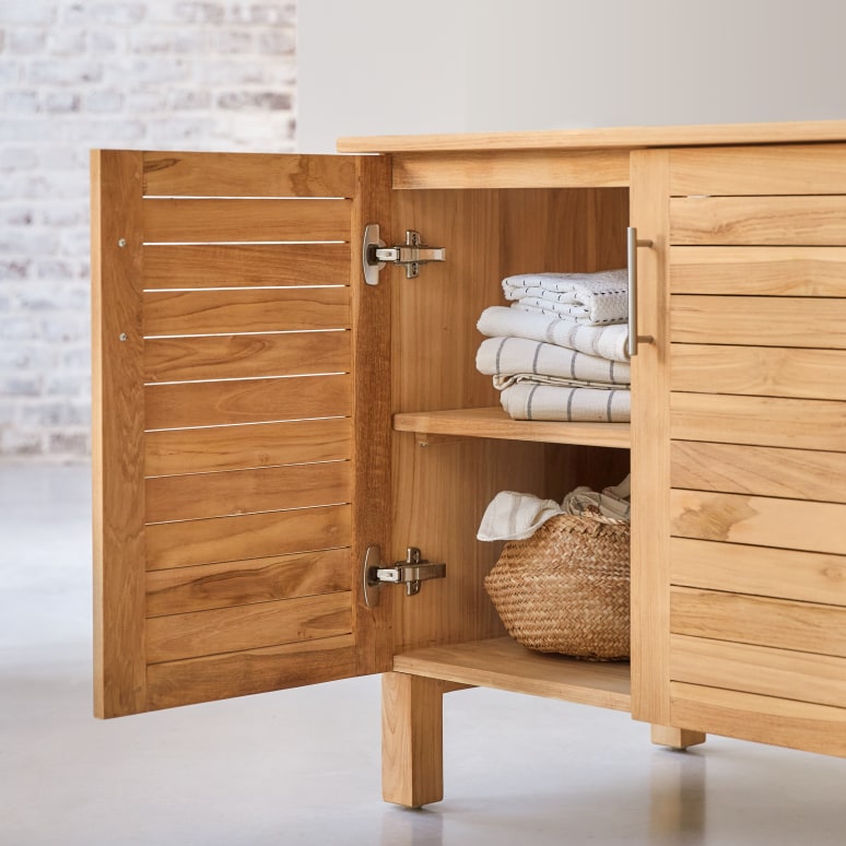 Soho - Mueble de almacenaje de teca maciza 85 cm