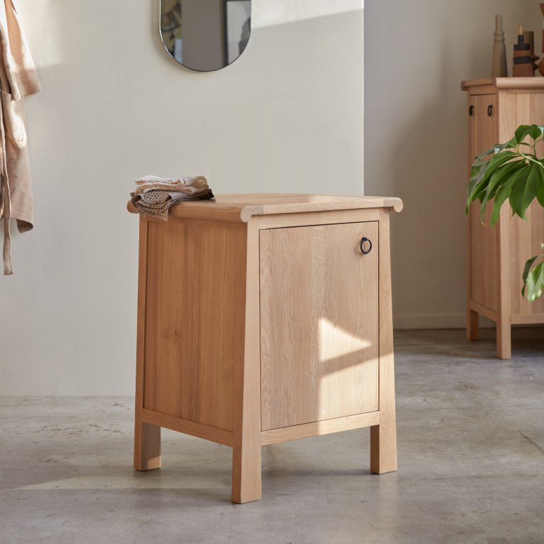 Volute - Mobile contenitore in rovere massello 65 cm