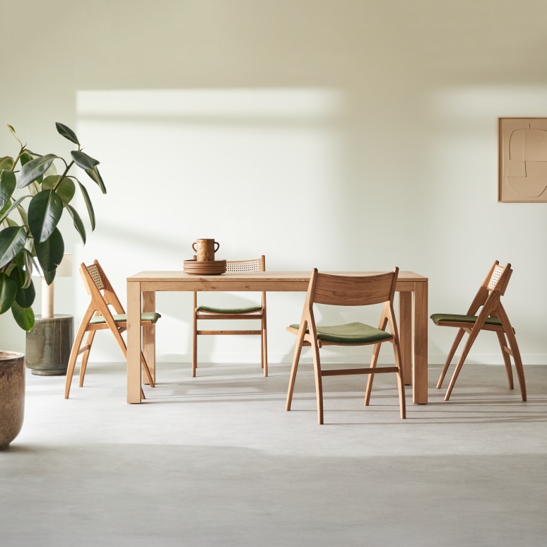 Eden - Mesa de roble macizo para 6-8 personas