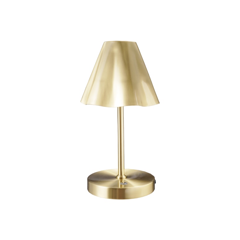 Luke - Metal LED Rechargeable Table Lamp with Touch Sensor, Gold Finish