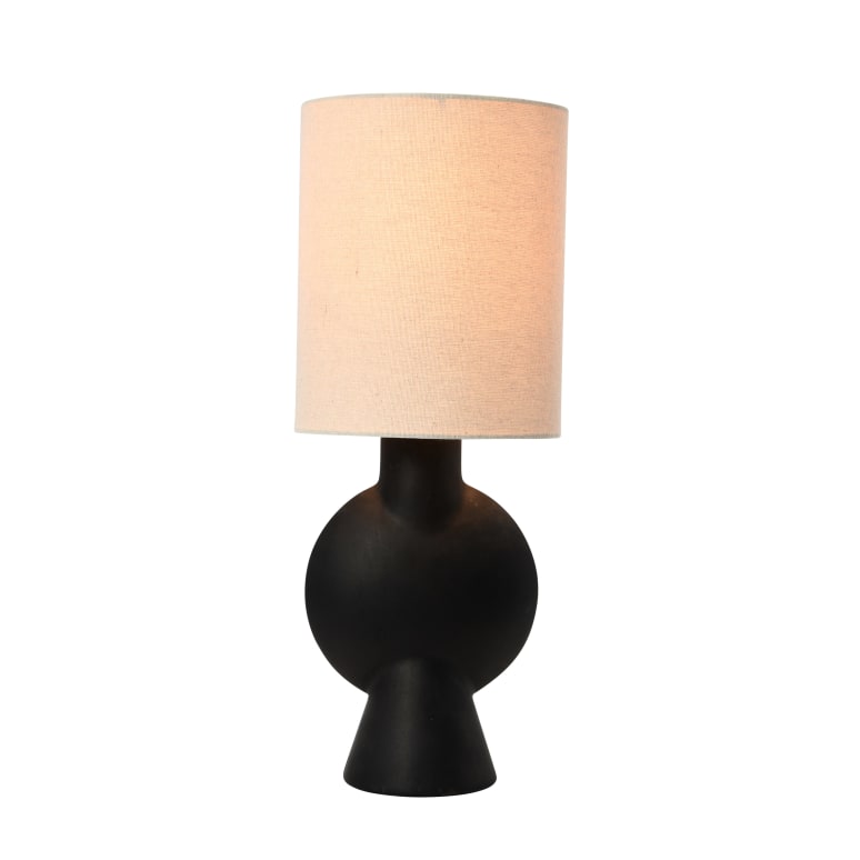 Amelia - Sculptural Terracotta Table Lamp with Linen Shade