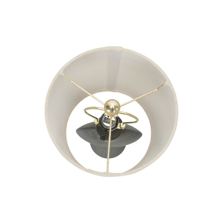 Amelia - Sculptural Terracotta Table Lamp with Linen Shade