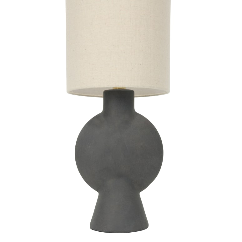 Amelia - Sculptural Terracotta Table Lamp with Linen Shade