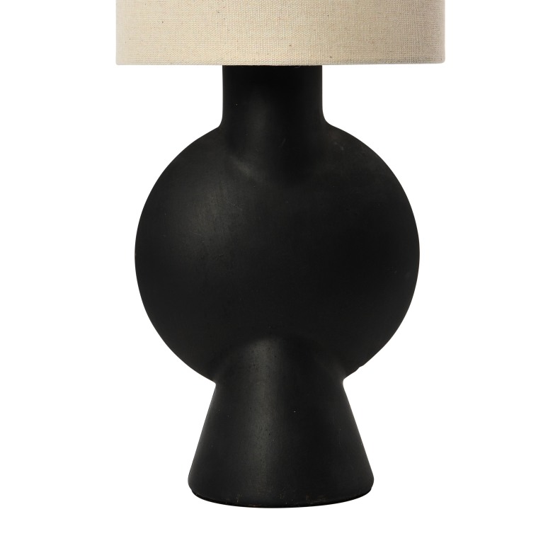 Amelia - Sculptural Terracotta Table Lamp with Linen Shade