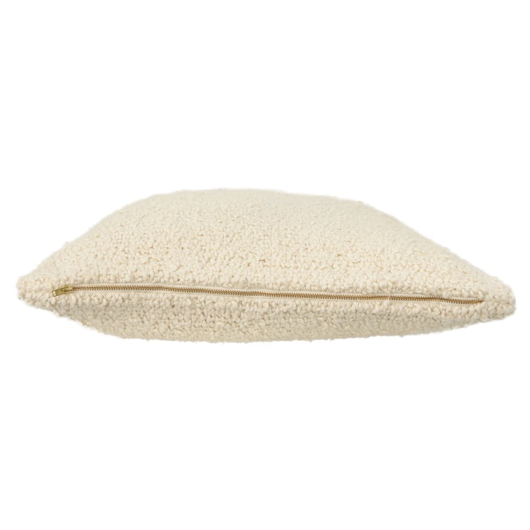 Daniel - Soft Woven Cotton Bouclé Square Pillow, Cream