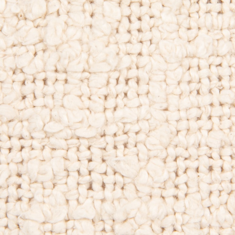 Seb - Woven Cotton Pillow with Fringe and Flanged Edge, Natural