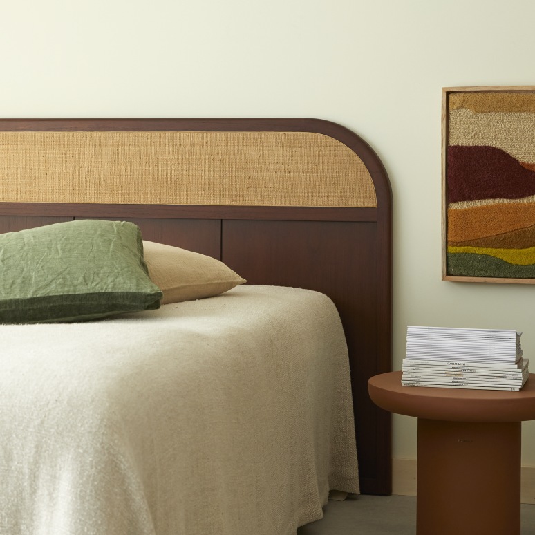Hector - Headboard in mindi wood 200 cm
