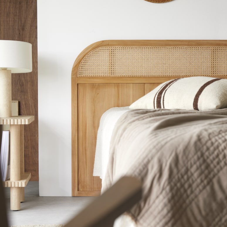 Hector - Hoofdbord in massief teak 190 cm