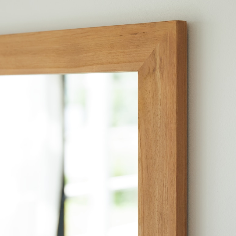 Tona - Halspiegel van teak 120x90 cm