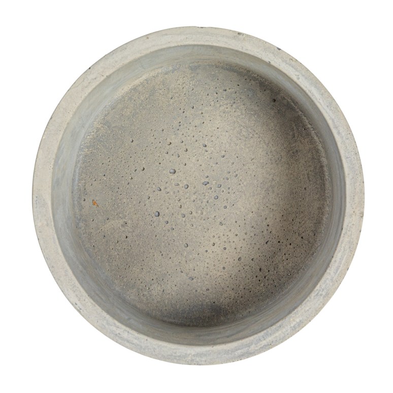 Chloe - Round Decorative Cement Storage with Lids, Grey, Set of 2