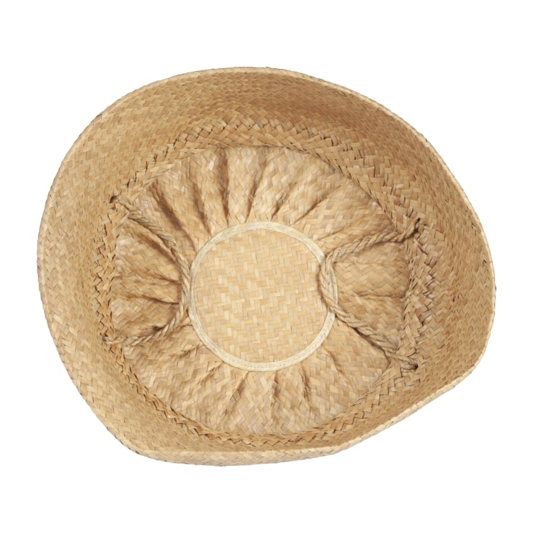 Anya - Handwoven Seagrass Basket Storage with Handles and Zig-zag Design, Natural