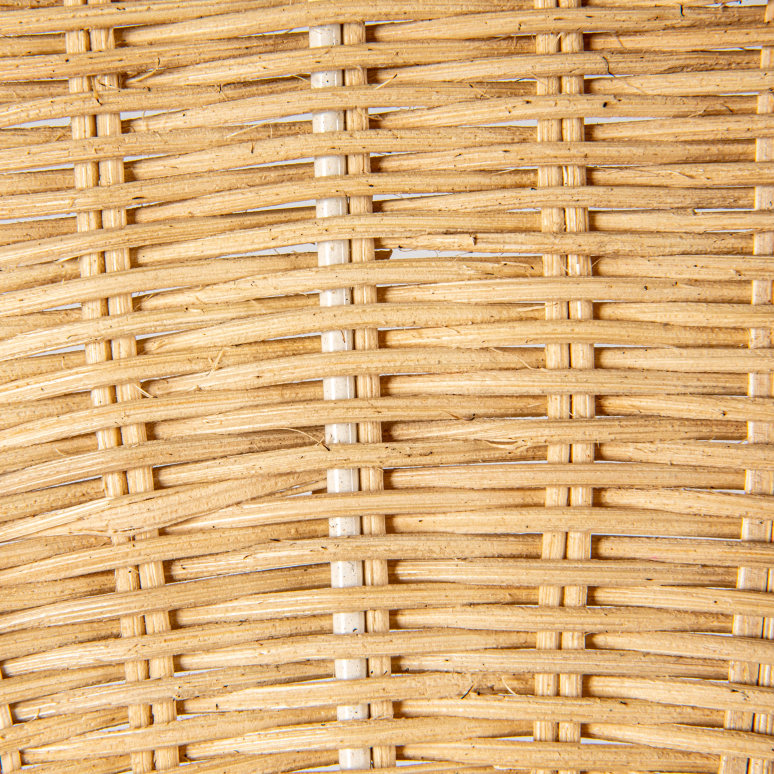 Henry - Round Hand-Woven Rattan Pedestal Bowl, Natural