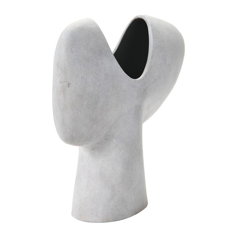 Evelyn - Y Shaped Terracotta Abstract Vase, Grey